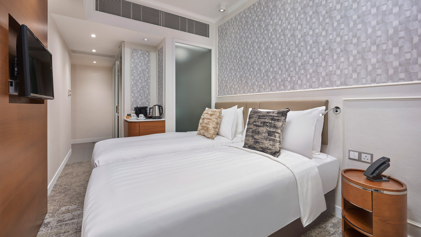 豪華海景兩張單人床房 - 麗富酒店 （圖片僅供參考，或與實際環境略有不同）